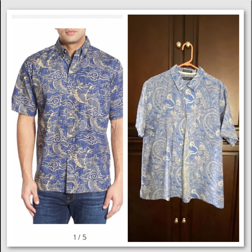 Daniel Cremieux Blue short sleeves shirt size L